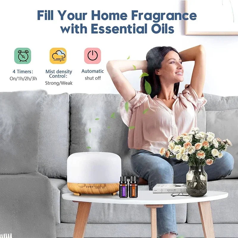 Diffuseur d’huiles essentielles à LED – Lumière, parfum & sérénité