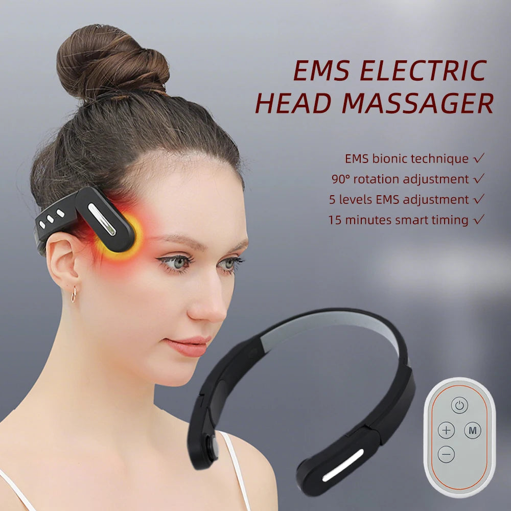 Masseur de tête EMS – Soulagement ciblé des tempes & détente cérébrale