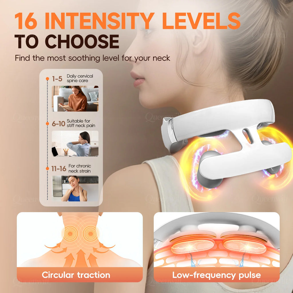 Masseur cervical intelligent 4D – Chaleur apaisante &amp; relaxation profonde