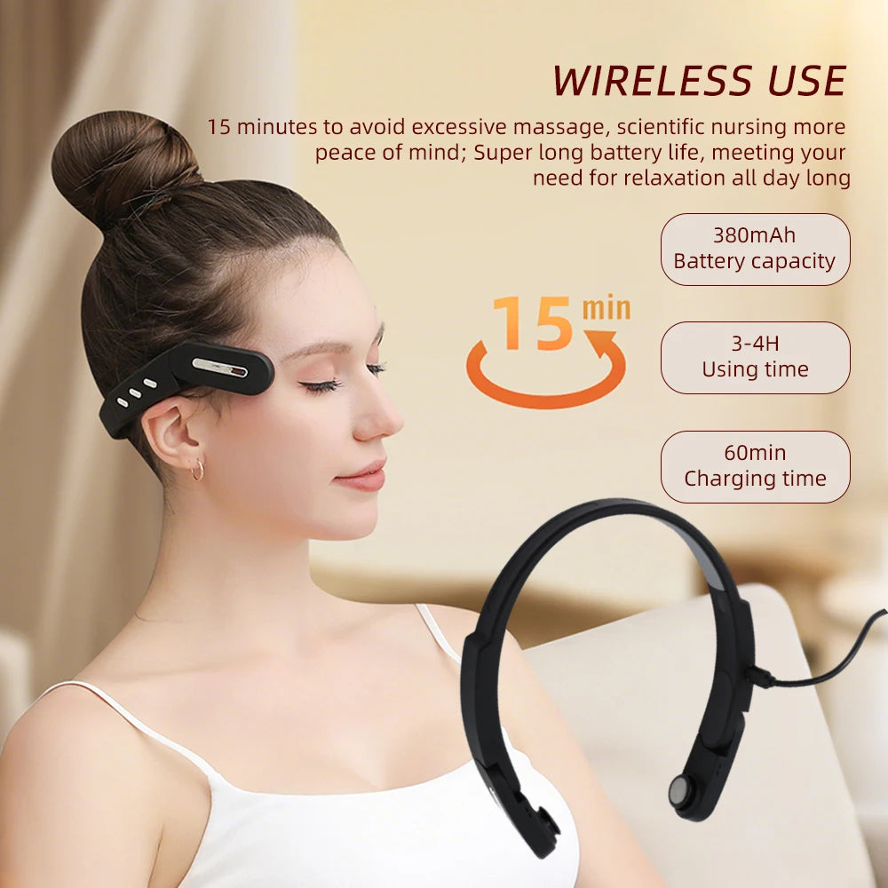 Masseur de tête EMS – Soulagement ciblé des tempes & détente cérébrale