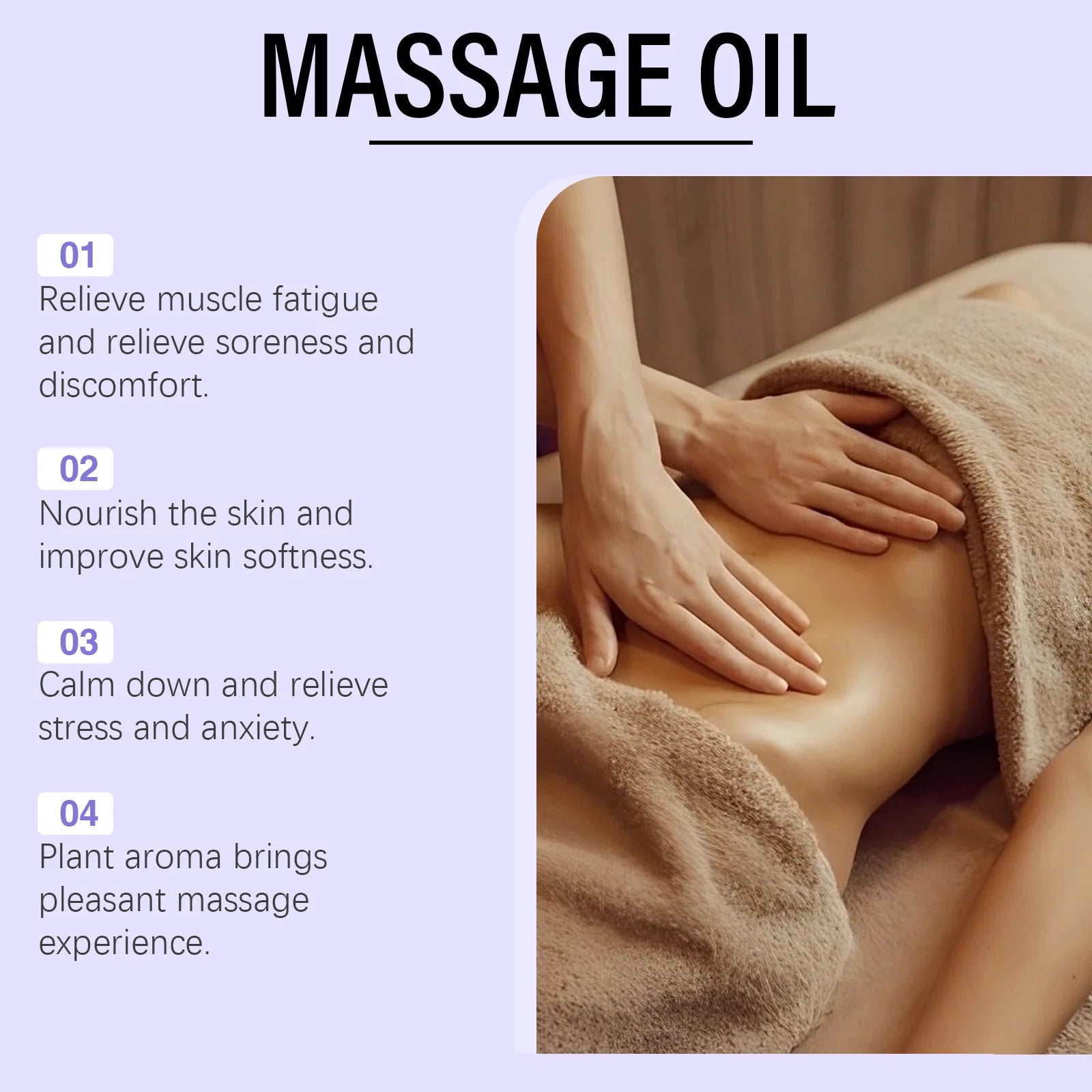 Huile de Massage Relaxante à la Lavande – OceAura