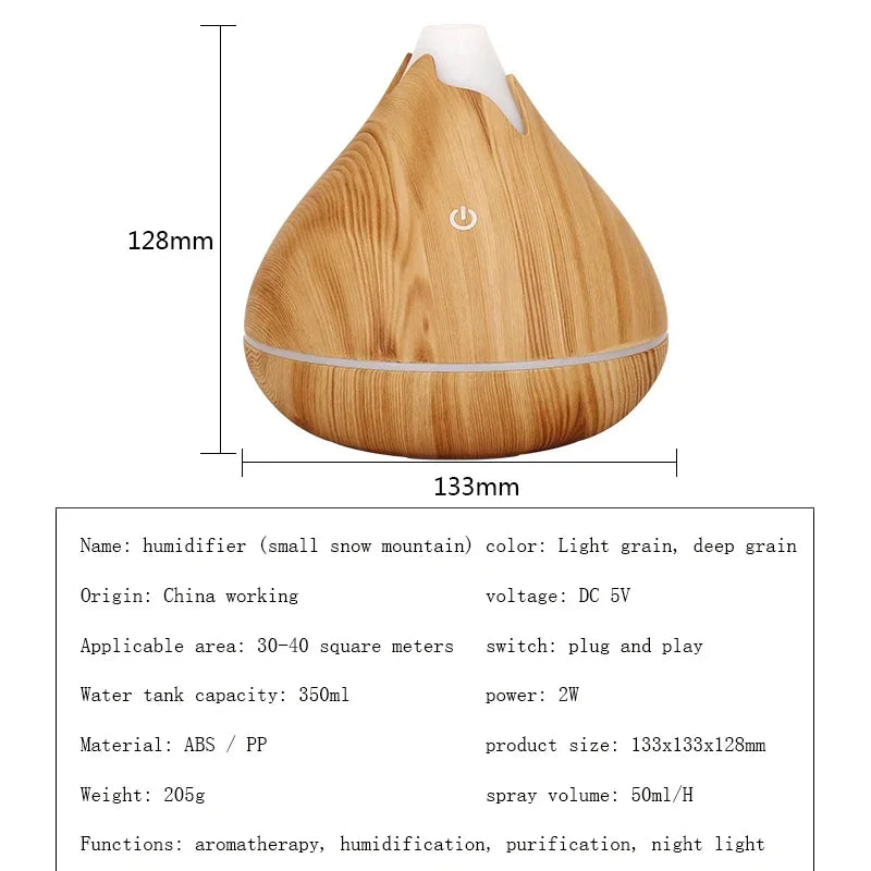 Diffuseur d'huiles essentielles 200ml  avec télécommande avec lumière LED 7 couleurs