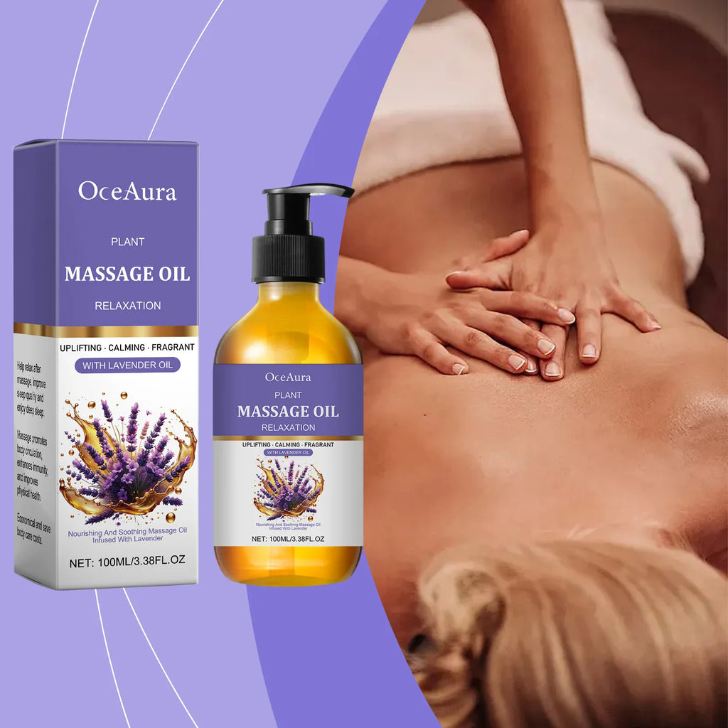 Huile de Massage Relaxante à la Lavande – OceAura