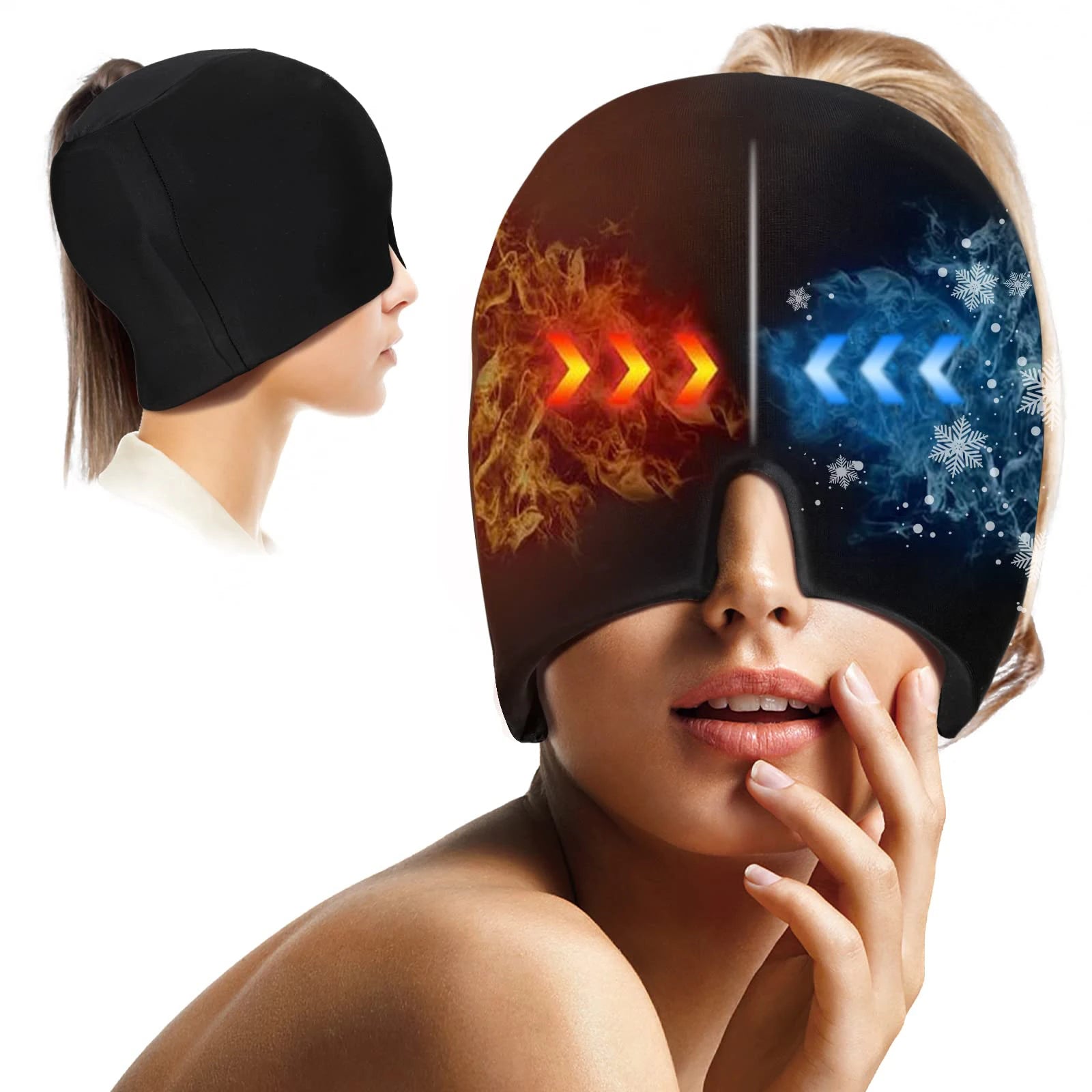 Masque de soulagement des migraines – Gel 360° froid/chaud