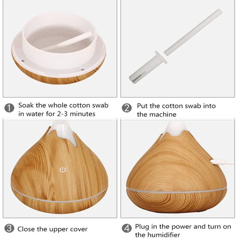 Diffuseur d'huiles essentielles 200ml  avec télécommande avec lumière LED 7 couleurs